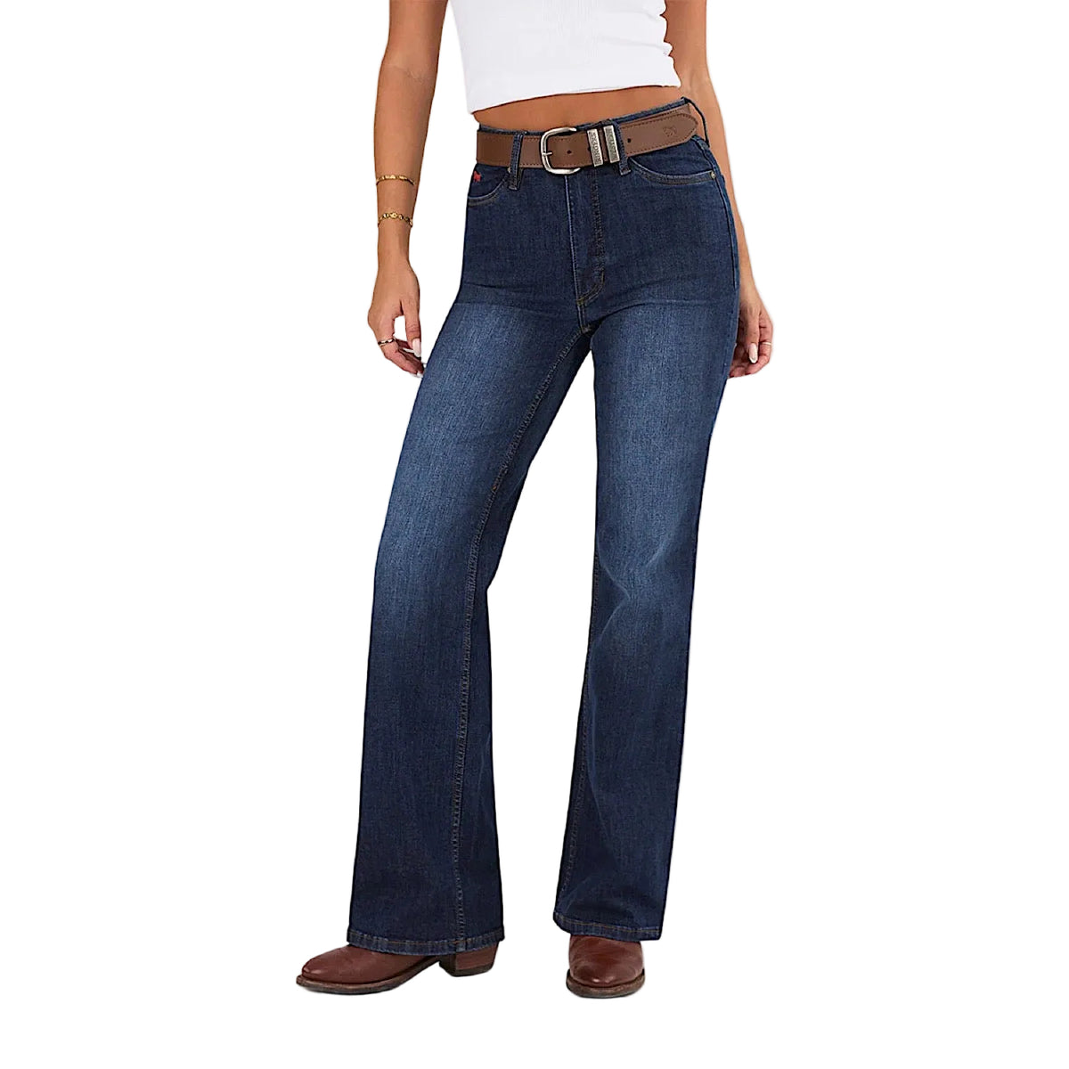 Ringers Western Women’s Indi High Rise Bootleg Jean - Dark Blue