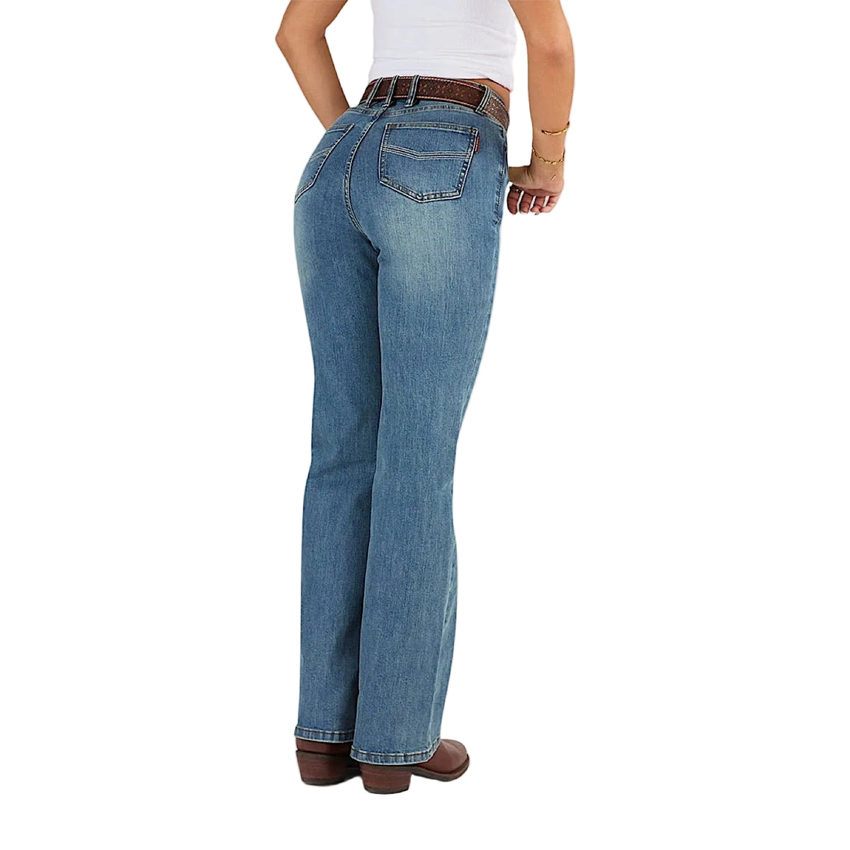 Ringers Western Women's Indi High Rise Bootleg Jean - Vintage Light Blue