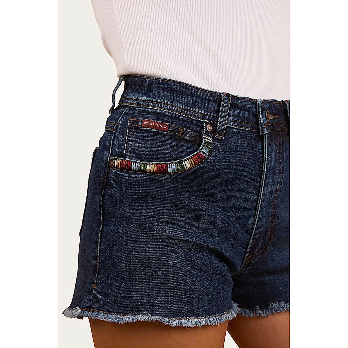 Ringers Western Women’s Gracie Denim Short - Dark Wash Blue