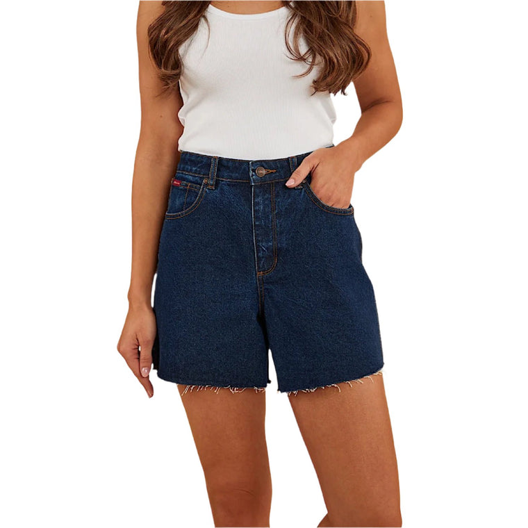 Ringers Western Women's Remy Denim Short - Dark Wash Blue