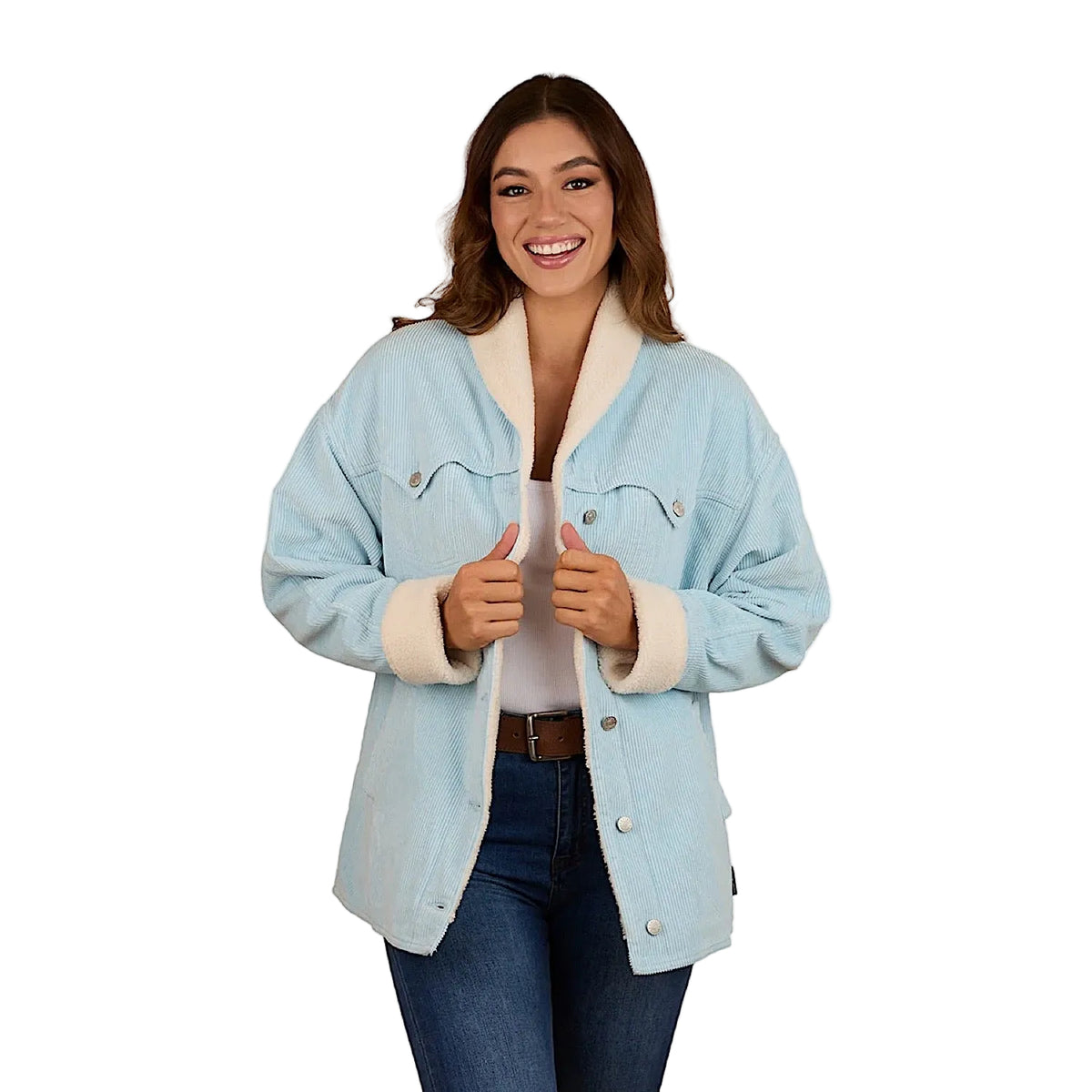 Ringers Western Women’s Lacey Sherpa Jacket - Ice Blue