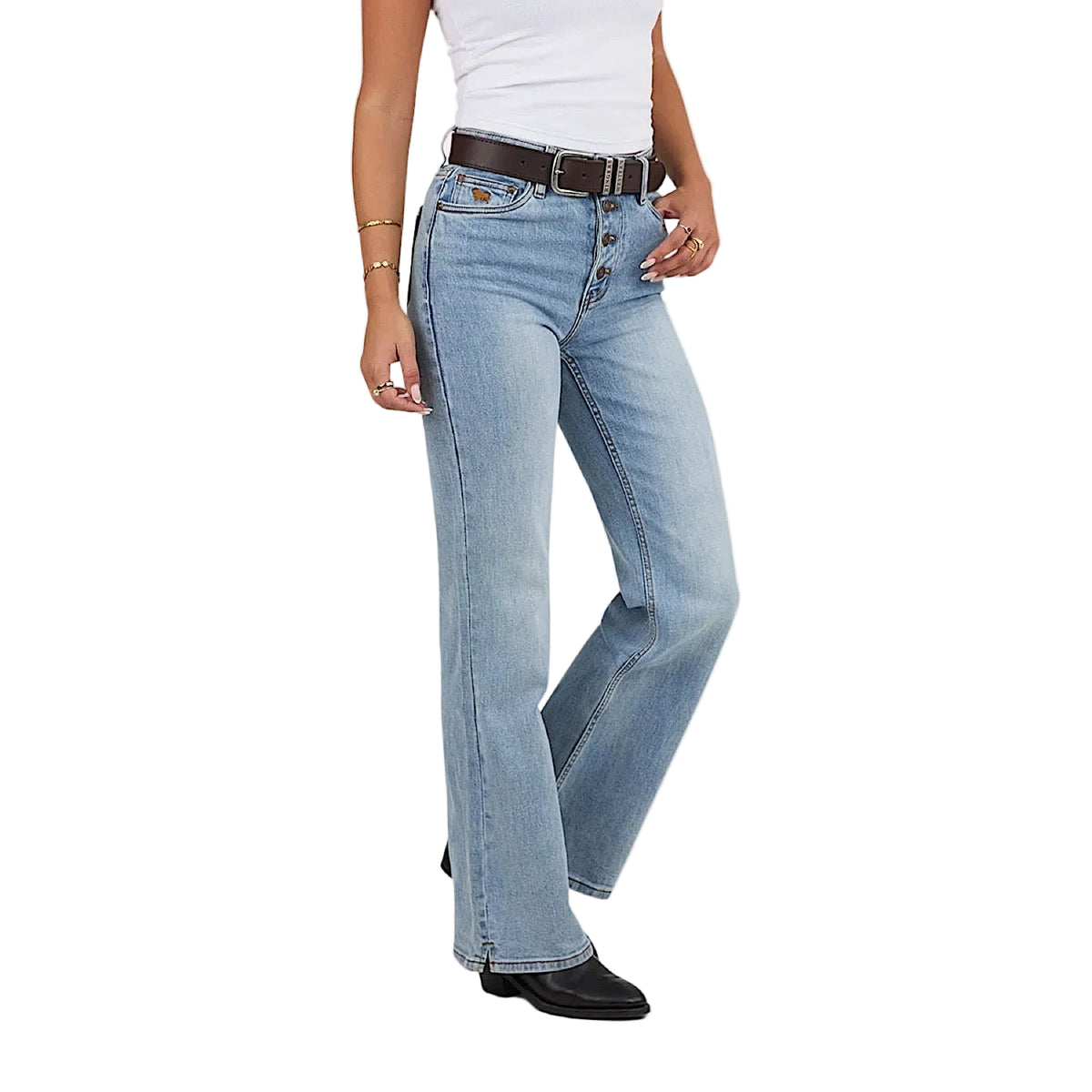 Ringers Western Women's Betsy High Rise Bootleg Jean - Light Blue
