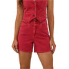 Ringers Western Women's Saige High Rise Denim Short - Red