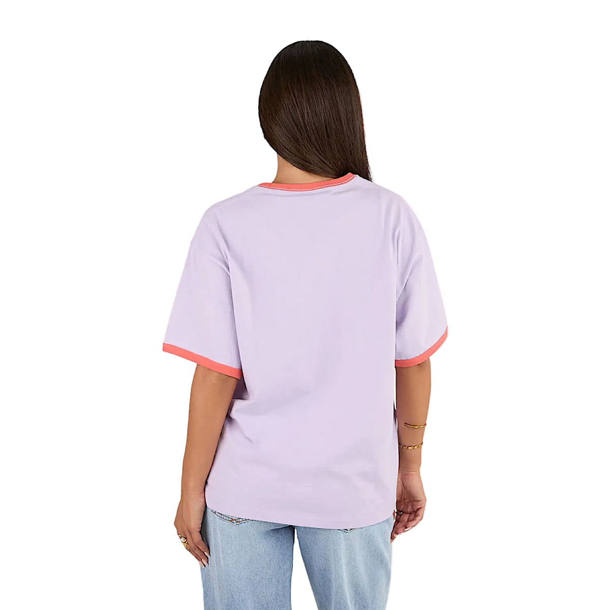 Ringers Western Women’s Ruffled Up Oversized T-Shirt - Violet