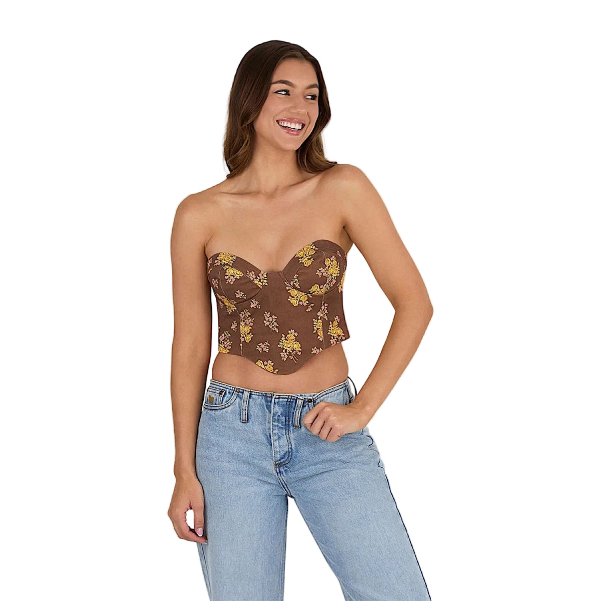 Ringers Western Women’s Madison Shirred Corset Top - Toffee