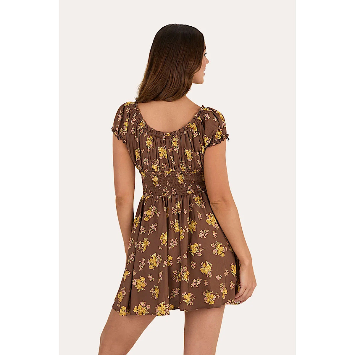 Ringers Western Women’s Madison Shirred Mini Dress - Toffee