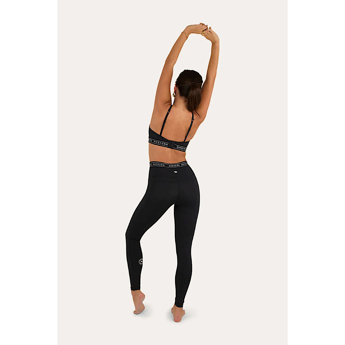 Ringers Western Womens Ringers Active Logo Elastic Pocket Legging - Black