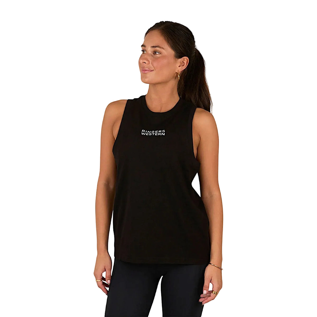 Ringers Western Women’s Park Run Active Muscle Tank - Black