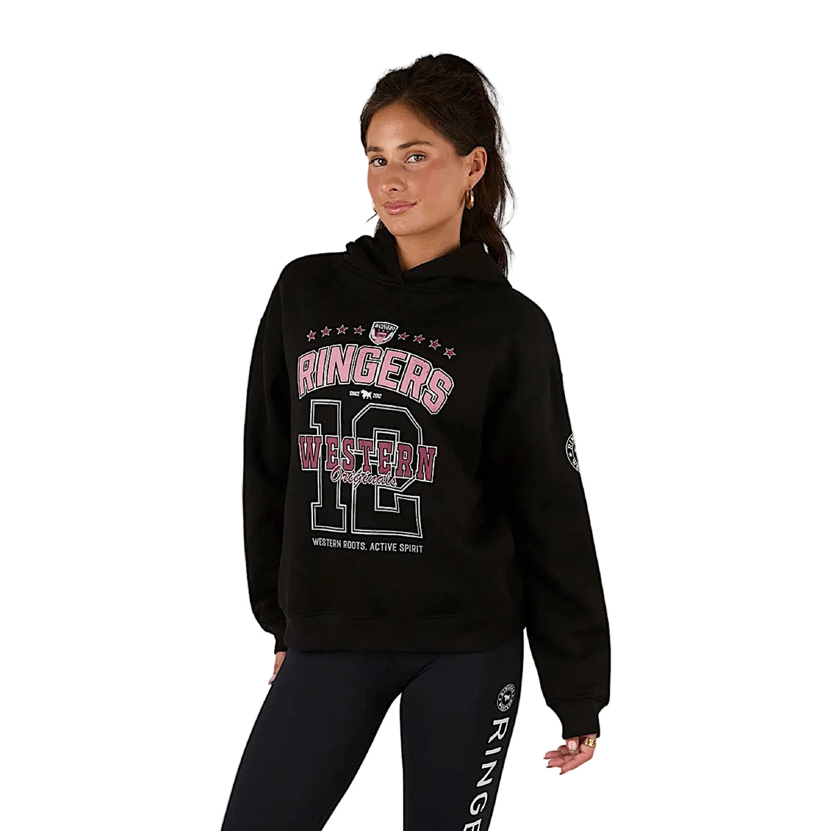 Ringers Western Women’s Ace Oversized Hoodie - Black