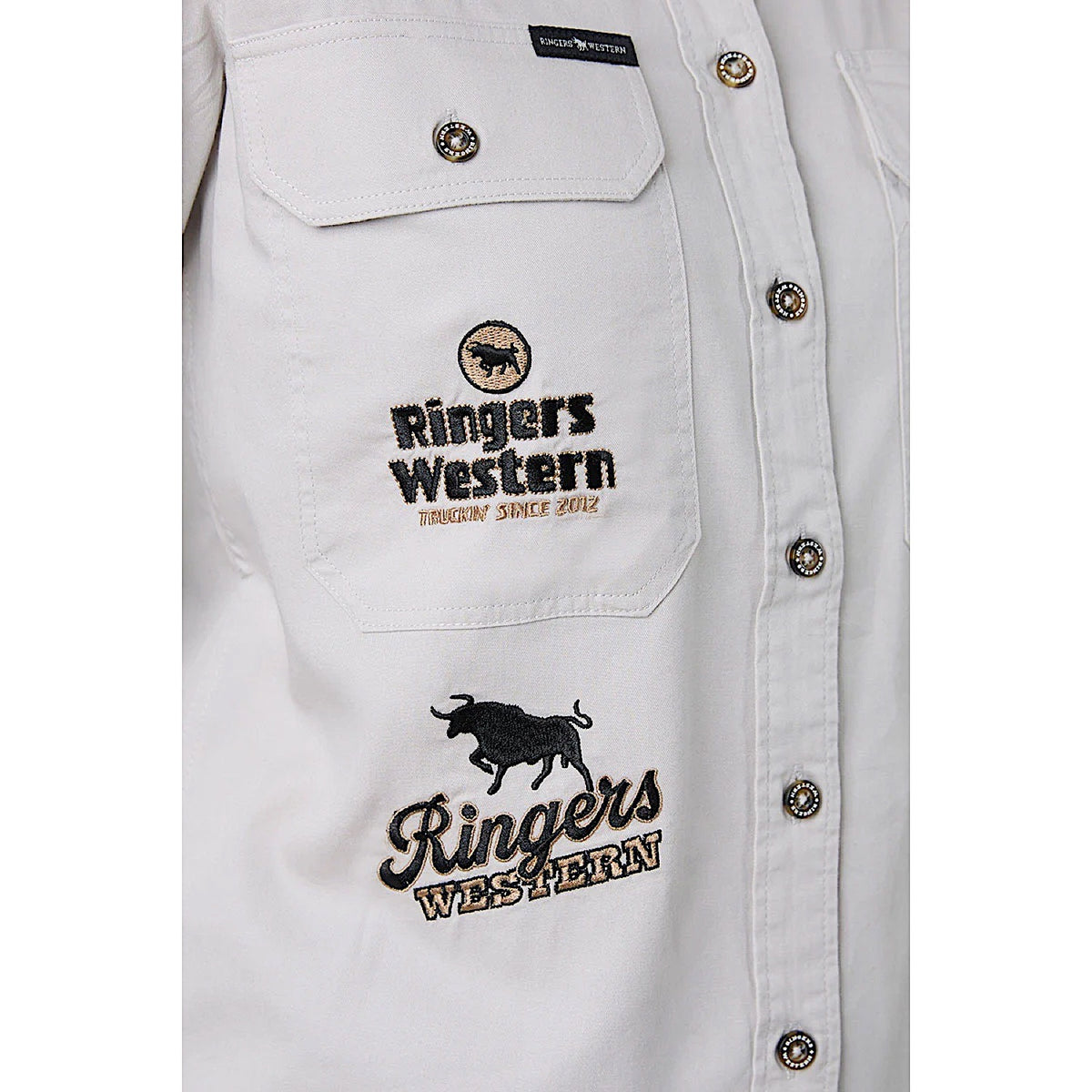 Ringers Western Women's Rodeo Spirit Full Button Work Shirt - Beige