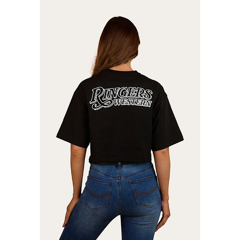 Ringers Western Women’s Twilight Oversized Cropped T-Shirt - Black
