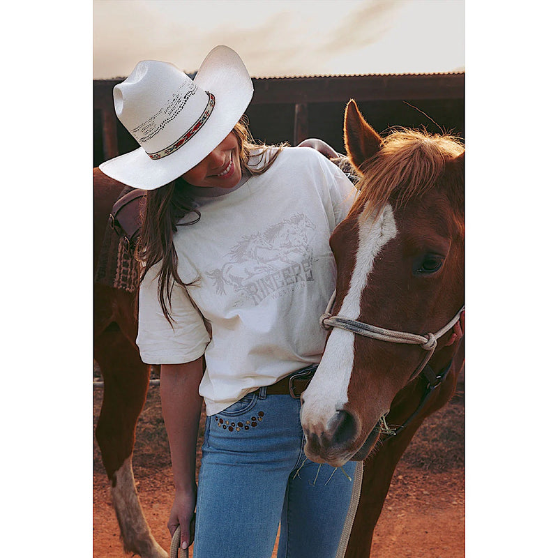 Ringers Western Women’s Stampede Oversized Shirt - Bone