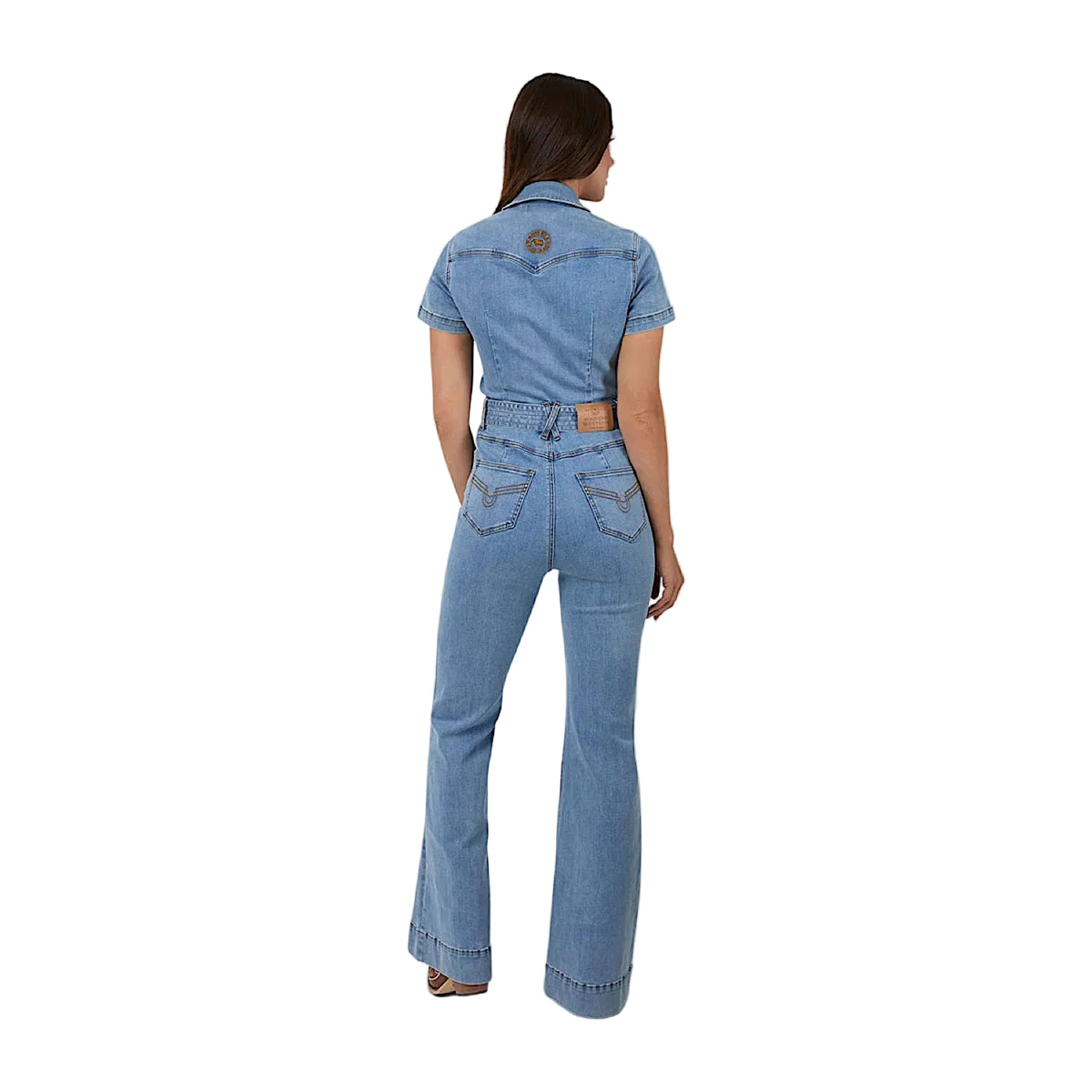 Ringers Western Women's Jazmine Bootleg Jumpsuit - Light Blue