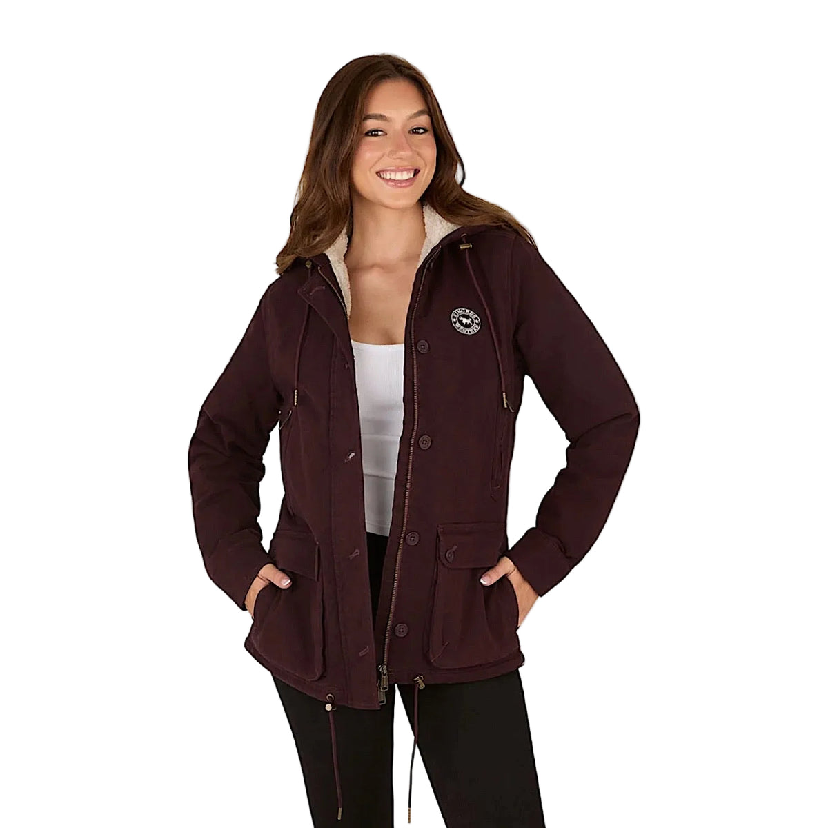 Ringers Western Women's Aspen Canvas Jacket - Burgundy