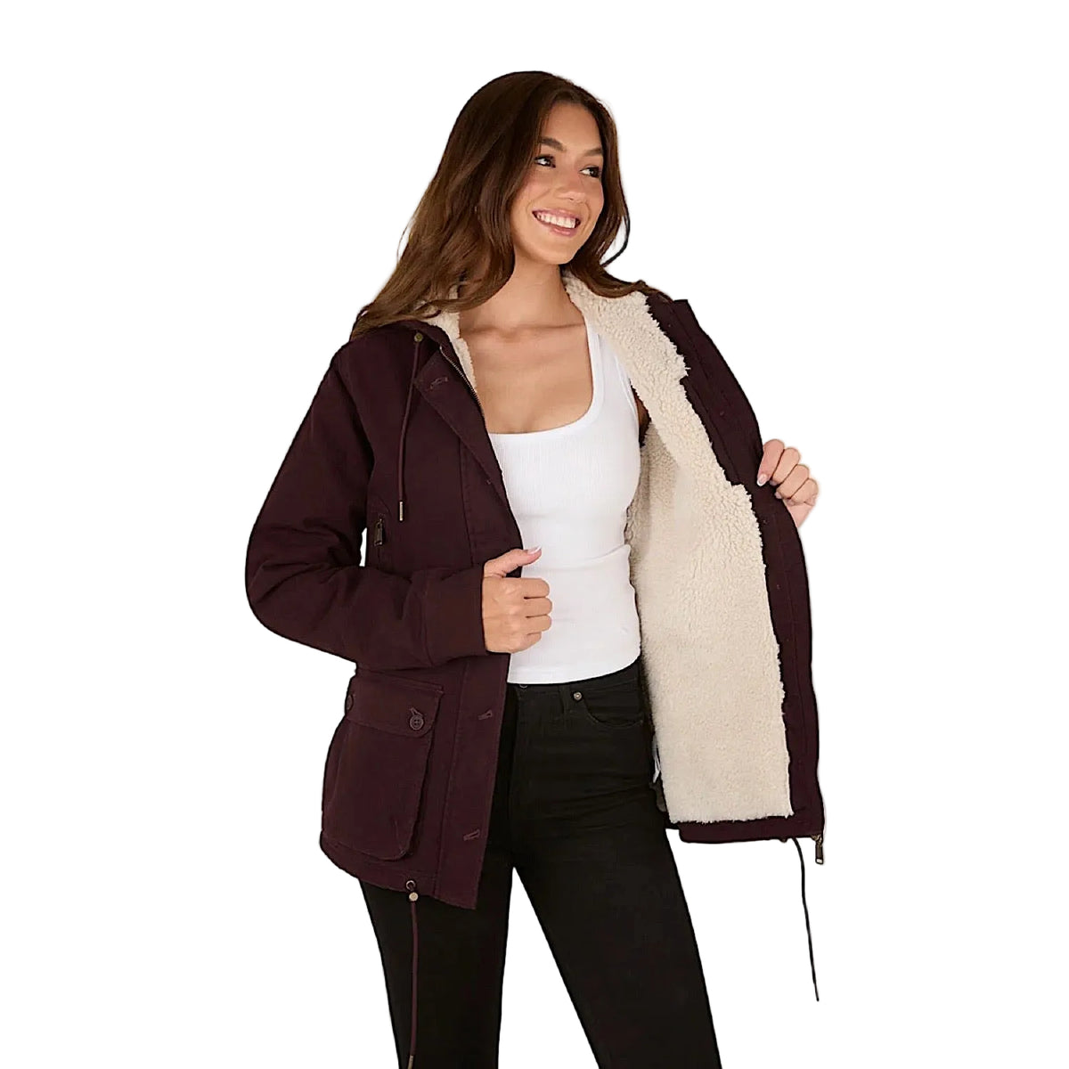 Ringers Western Women's Aspen Canvas Jacket - Burgundy