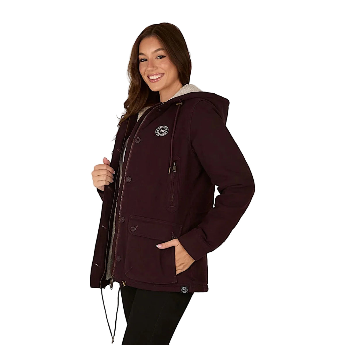 Ringers Western Women's Aspen Canvas Jacket - Burgundy