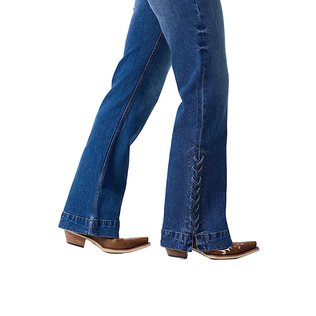 Ringers Western Women's Elly High Rise Wide Bootleg Jean - Classic Blue
