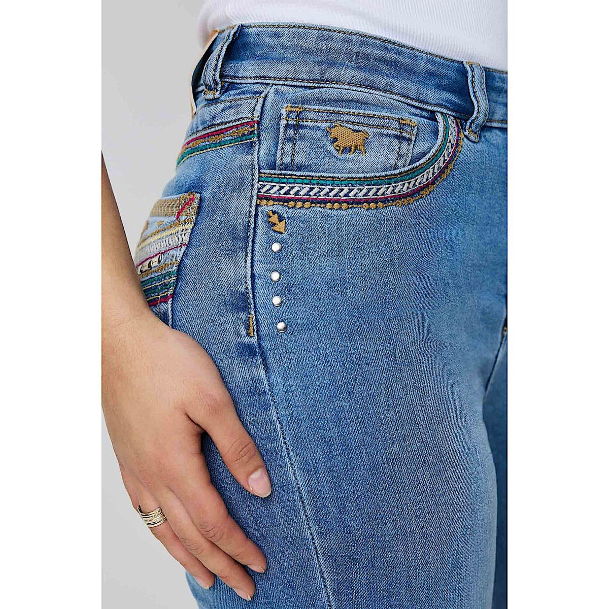 Ringers Western Women's Penny Rodeo Festival High Rise Bootleg Jean - Mid Blue