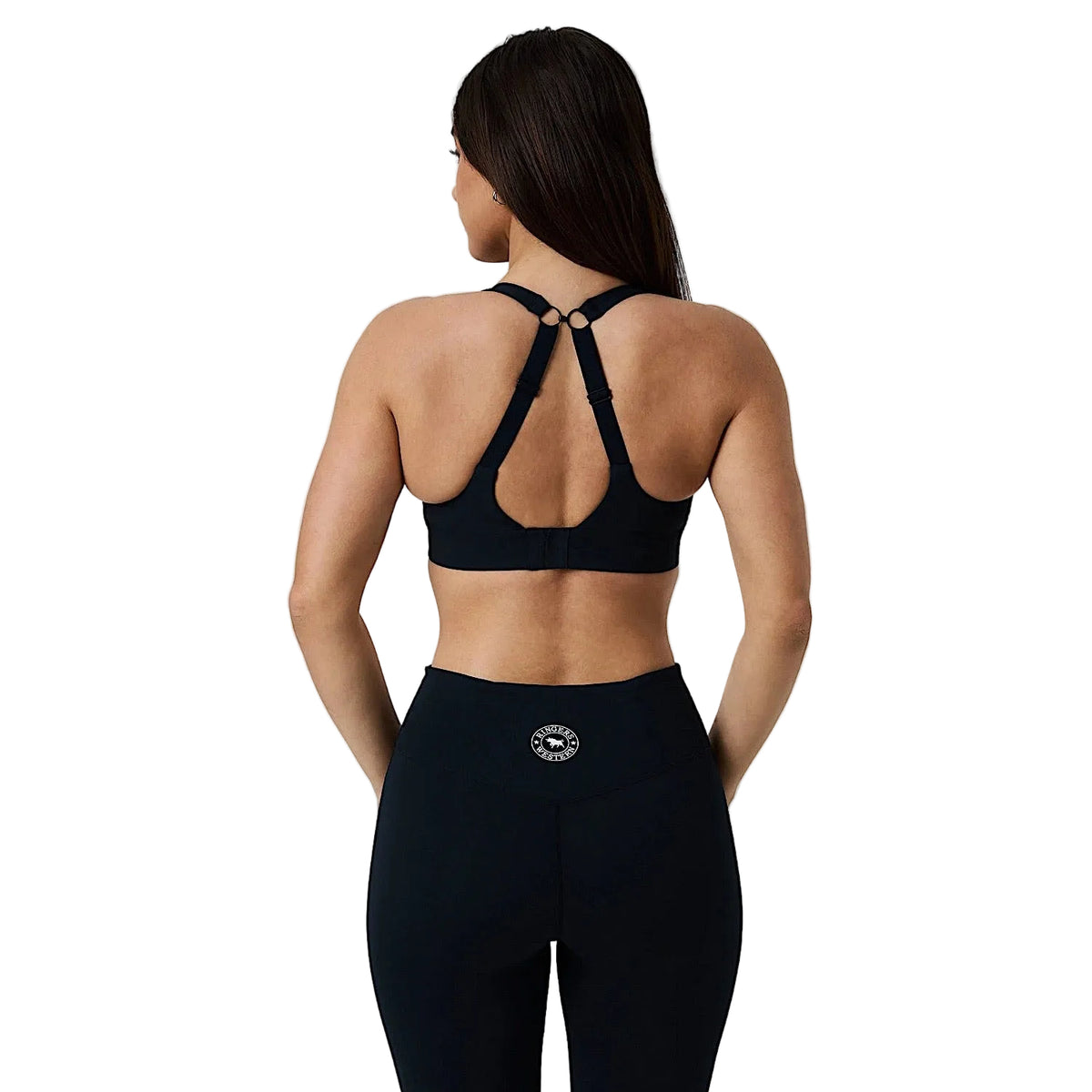 Ringers Western Women's Anikafit Zip Front Support Crop - Black