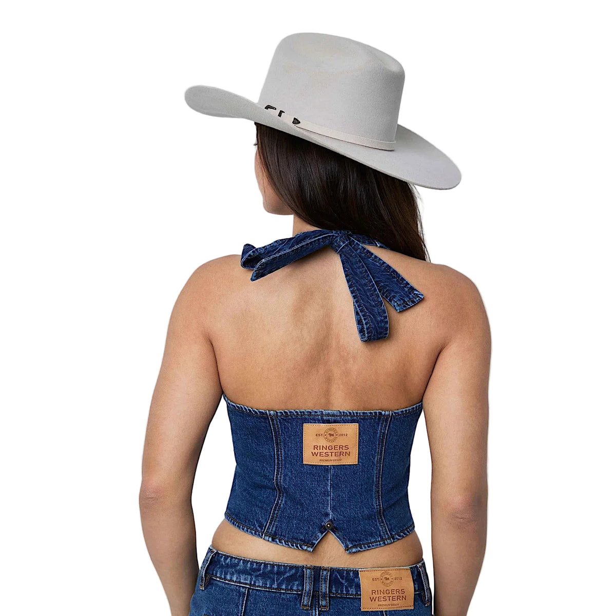 Ringers Western Women's Annabelle Button Front Halter Vest - Classic Blue