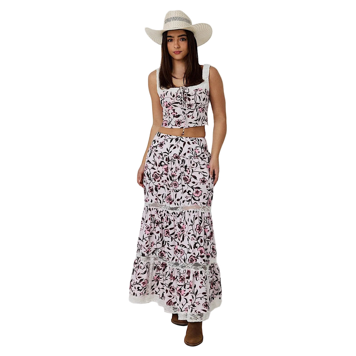 Ringers Western Women's Wild at Heart Maxi Skirt - Pink