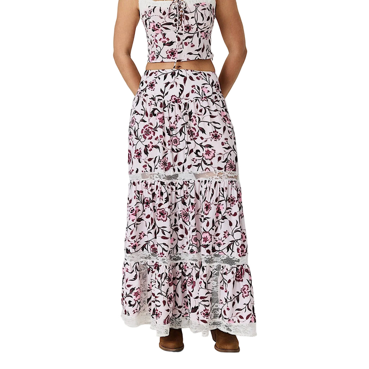 Ringers Western Women's Wild at Heart Maxi Skirt - Pink