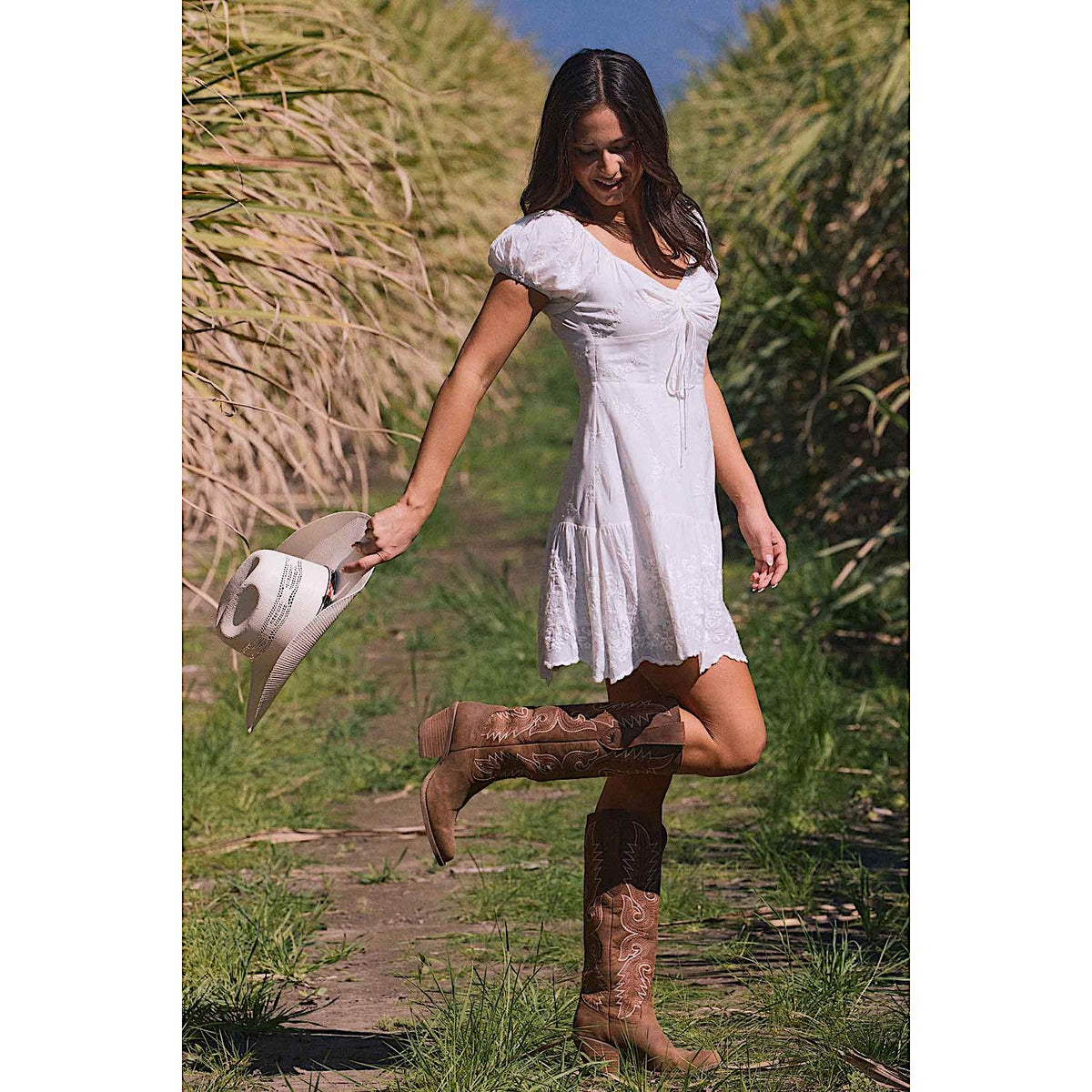 Ringers Western Women's Marisol Broderie Mini Dress - White