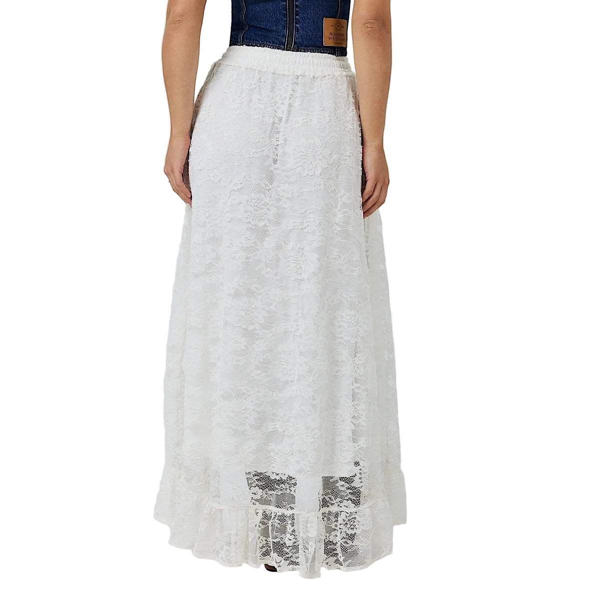 Ringers Western Women's Almost A Cowgirl Shirred Maxi Skirt - Off White