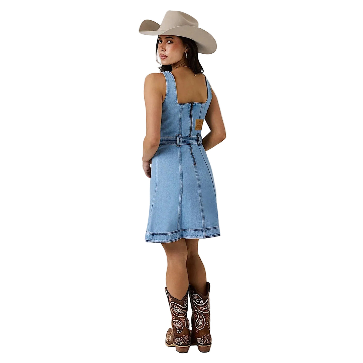 Ringers Western Women's Lilah Denim Mini Dress - Vintage Light Blue