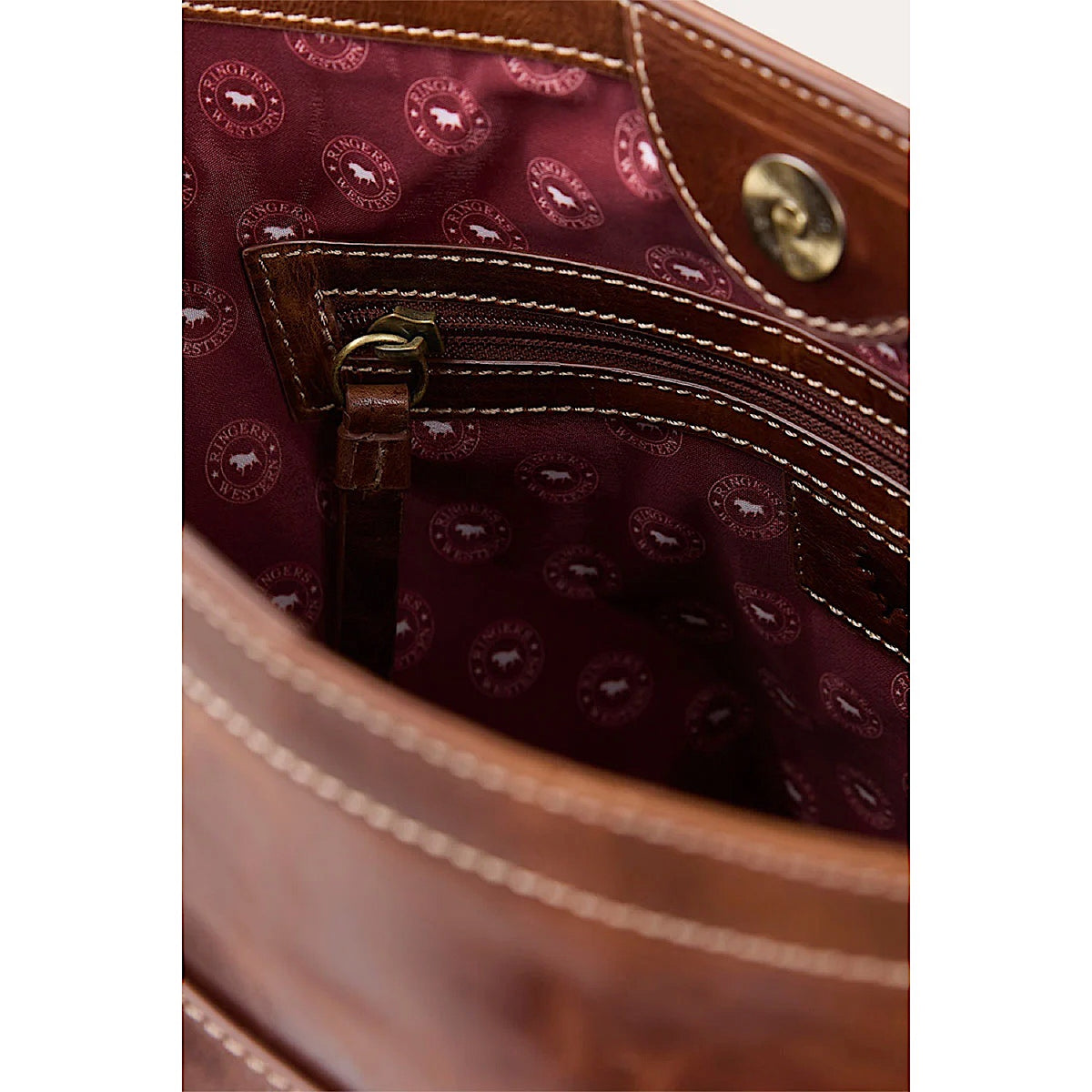 Ringers Western Toro Tassle Hand Bag - Cognac