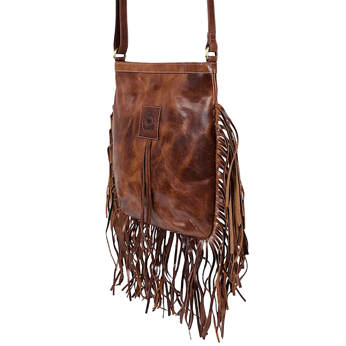 Ringers Western Toro Tassle Hand Bag - Cognac