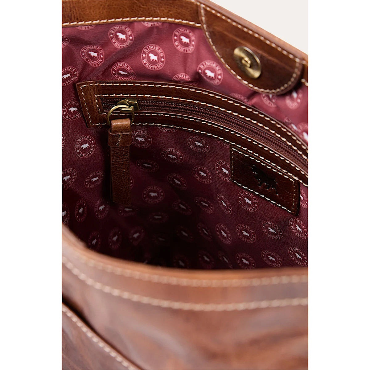 Ringers Western Toro Tassle Hand Bag - Cognac/Brown