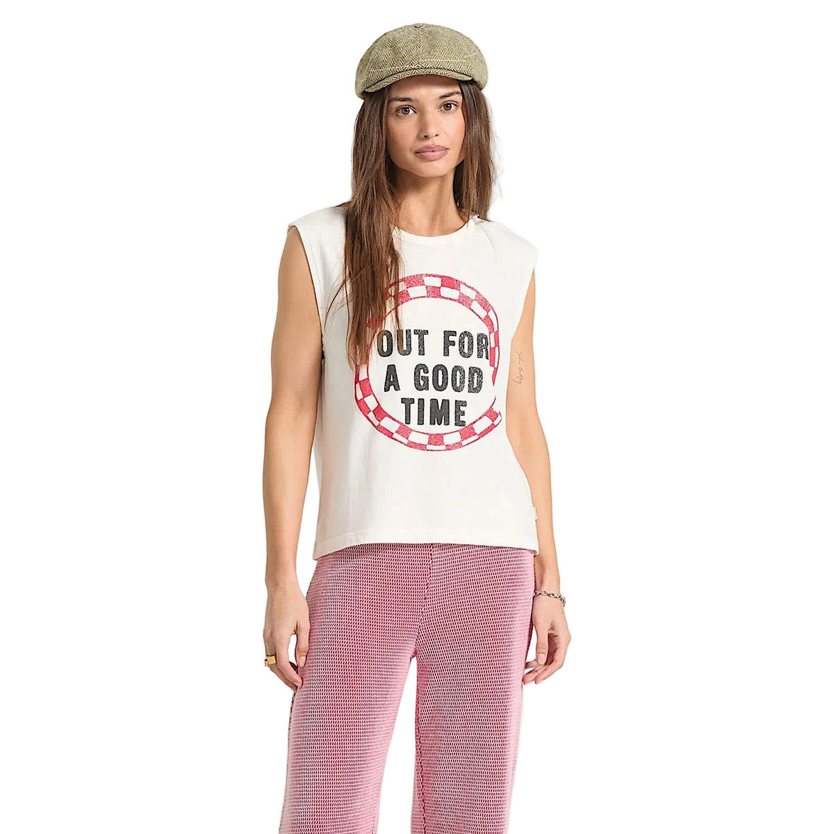 Brixton Women's Out For A Good Time Muscle Tank - Off White