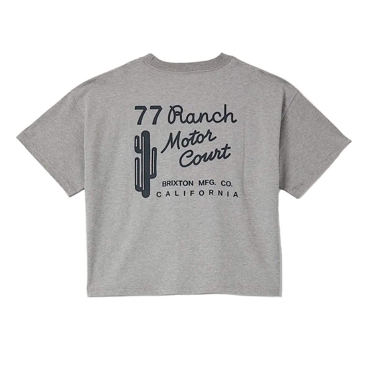 Brixton Women's Ranch Motor Court Boxy Cropped Tee - Heather Grey