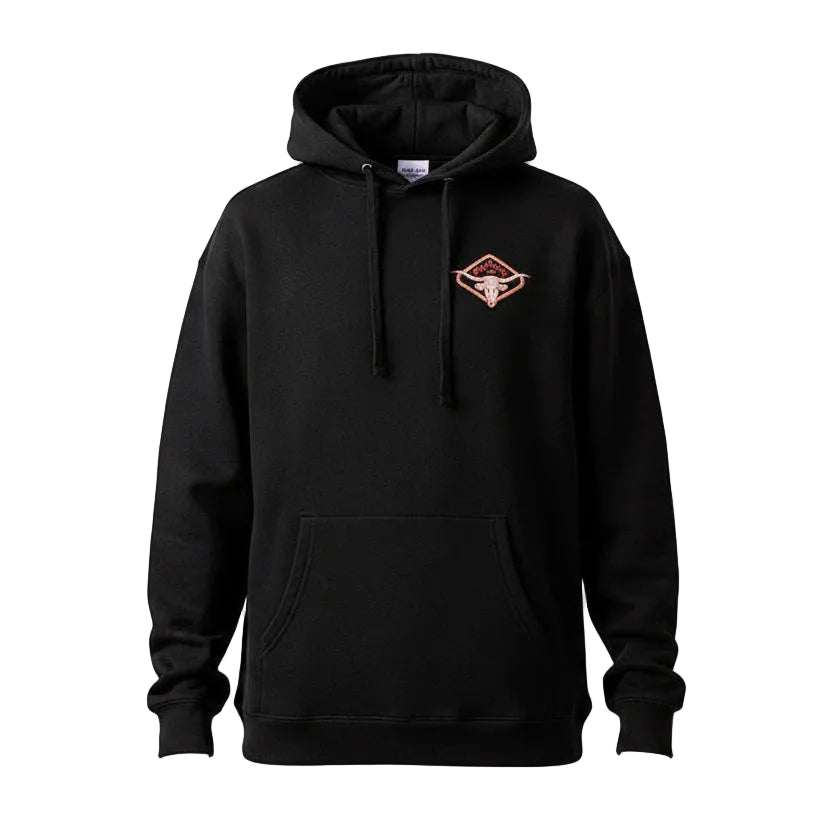 Brixton Men’s Longhorn Hoodie - Black/Bronze/Red