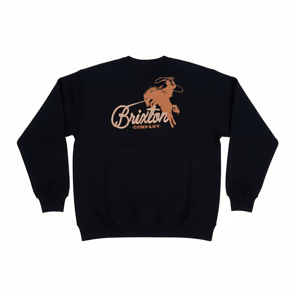 Brixton Men's Lasso Crew - Black / Bronze / Red