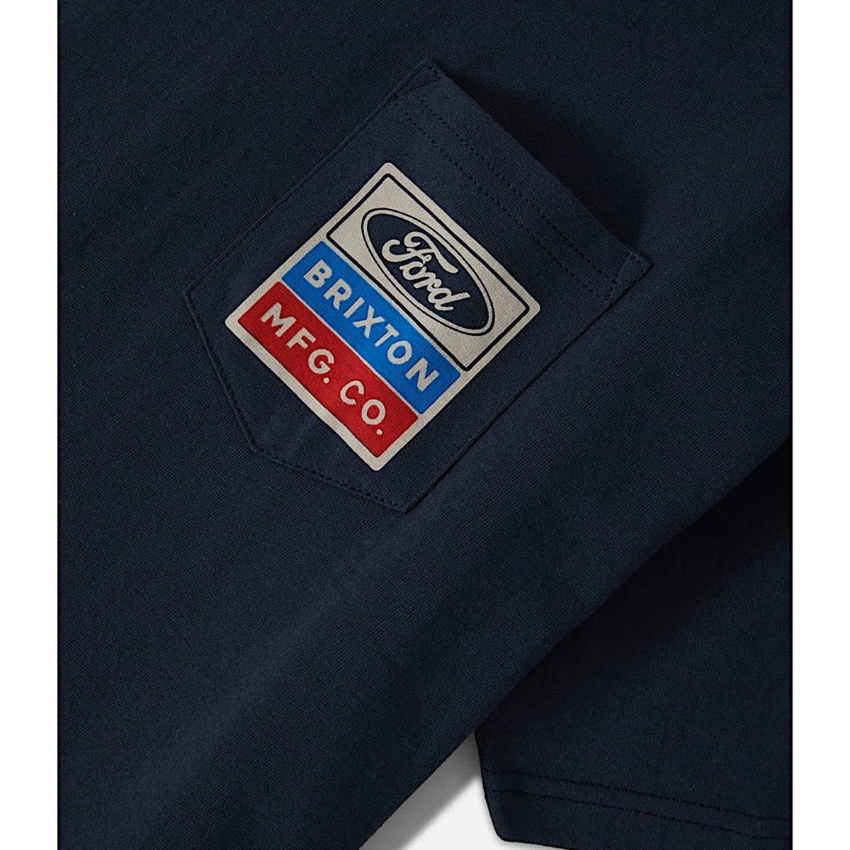 Brixton Men's Ford Service Dept Pocket Tee - American Navy