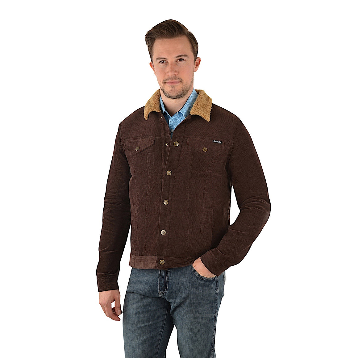 Wrangler Men's Stirling Jacket - Chocolate/Tan