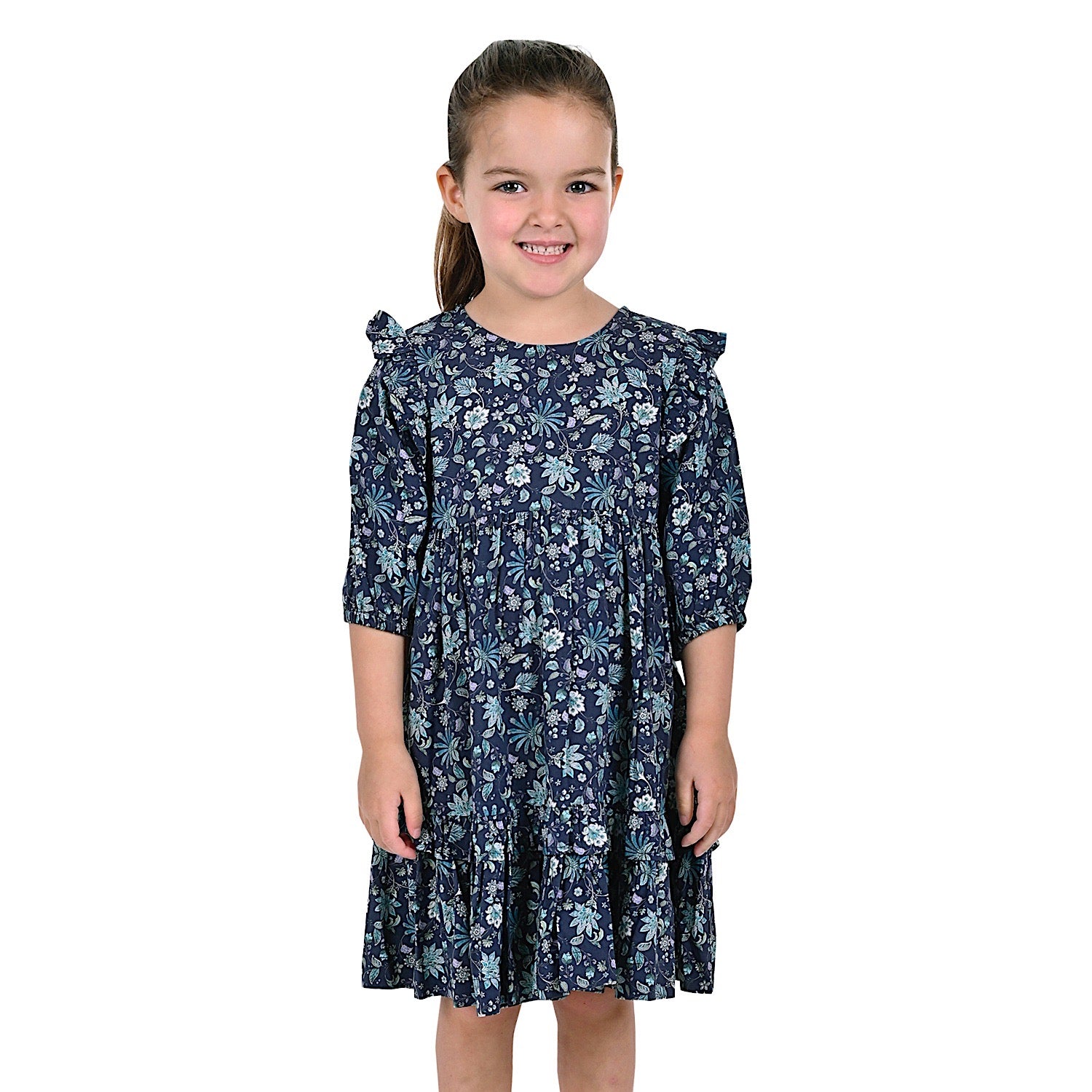 Buy Pure Western Girls Rosie Dress-Navy/Multi - The Stable Door