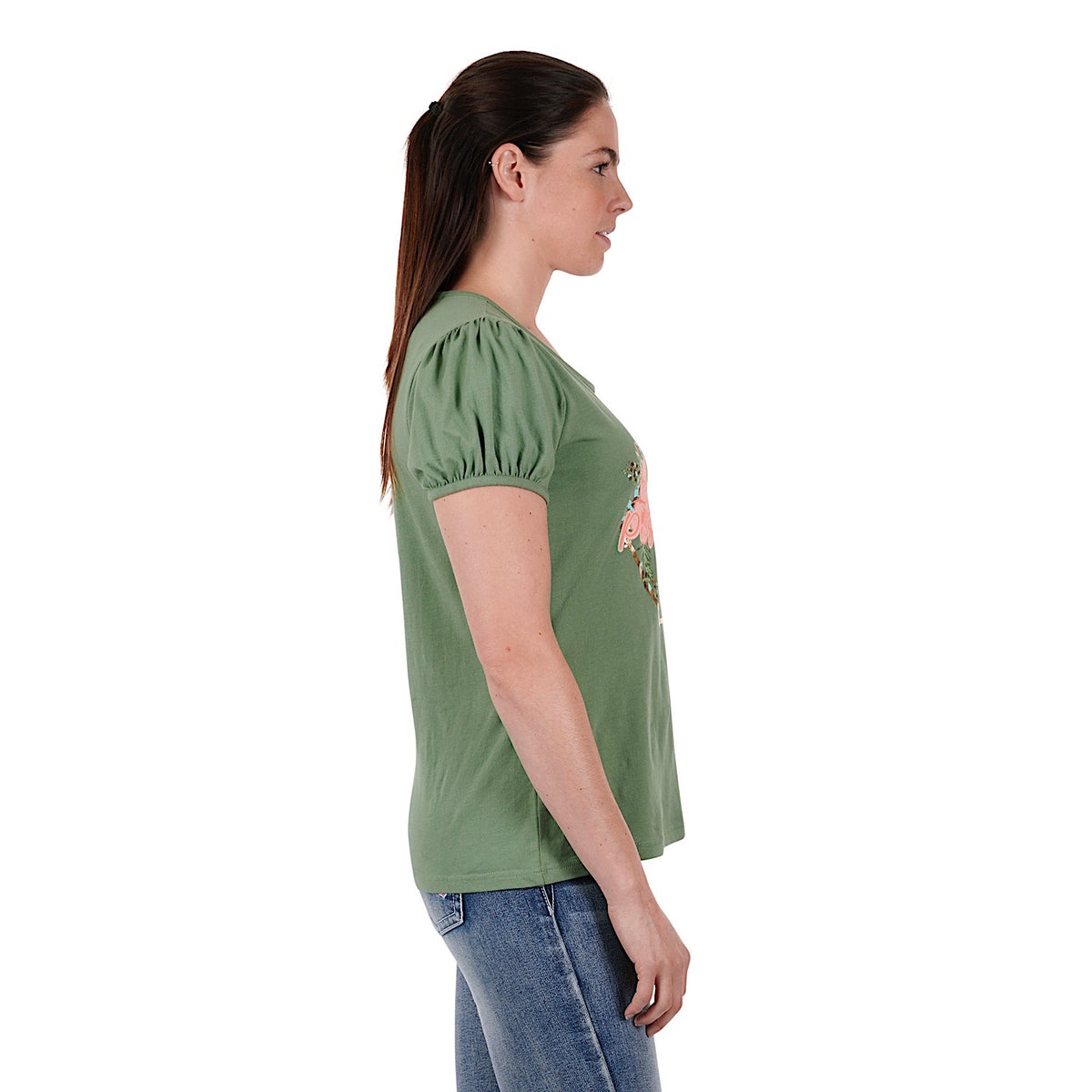 Pure Western Womens Almy Tee-Moss