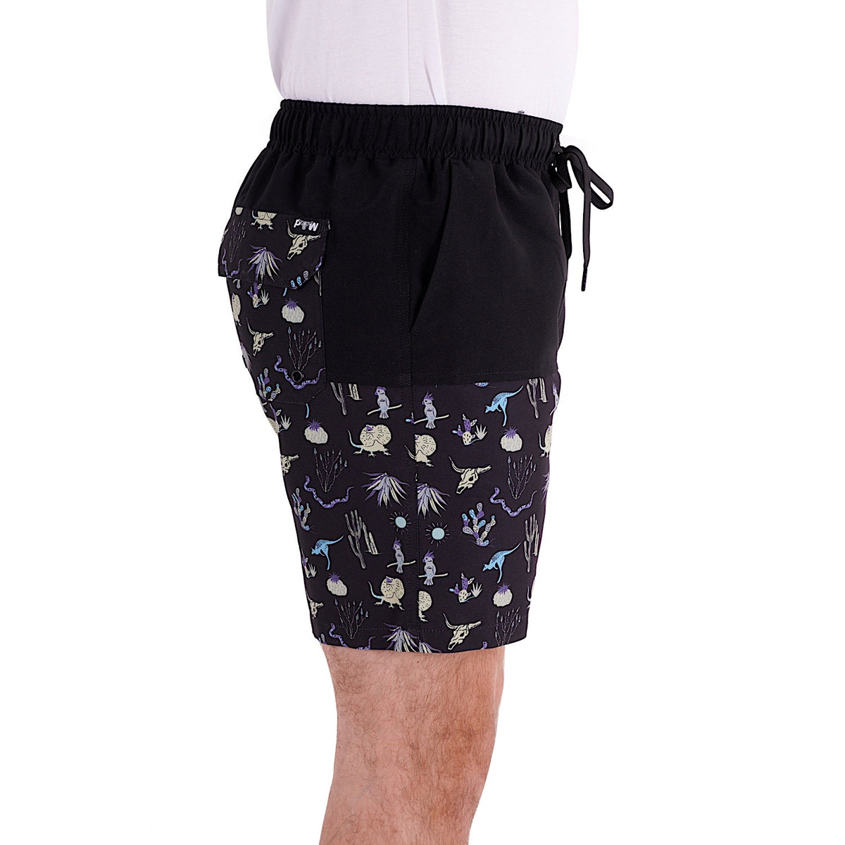 Pure Western Men's Benny Boardshort-Black/Multi