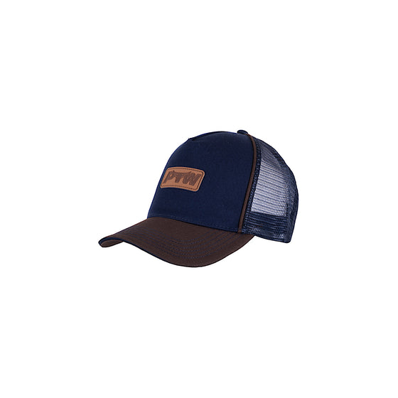Pure Western Eric HP Trucker Cap-Navy/Brown