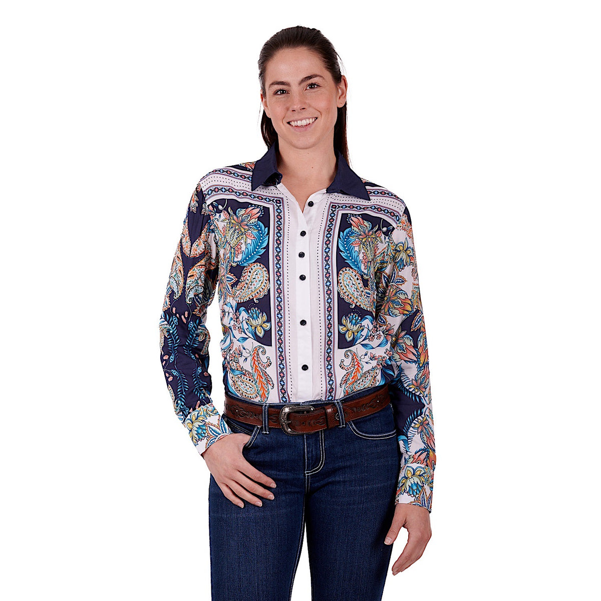 Wrangler Women's Randa Shirt Navy/Multi