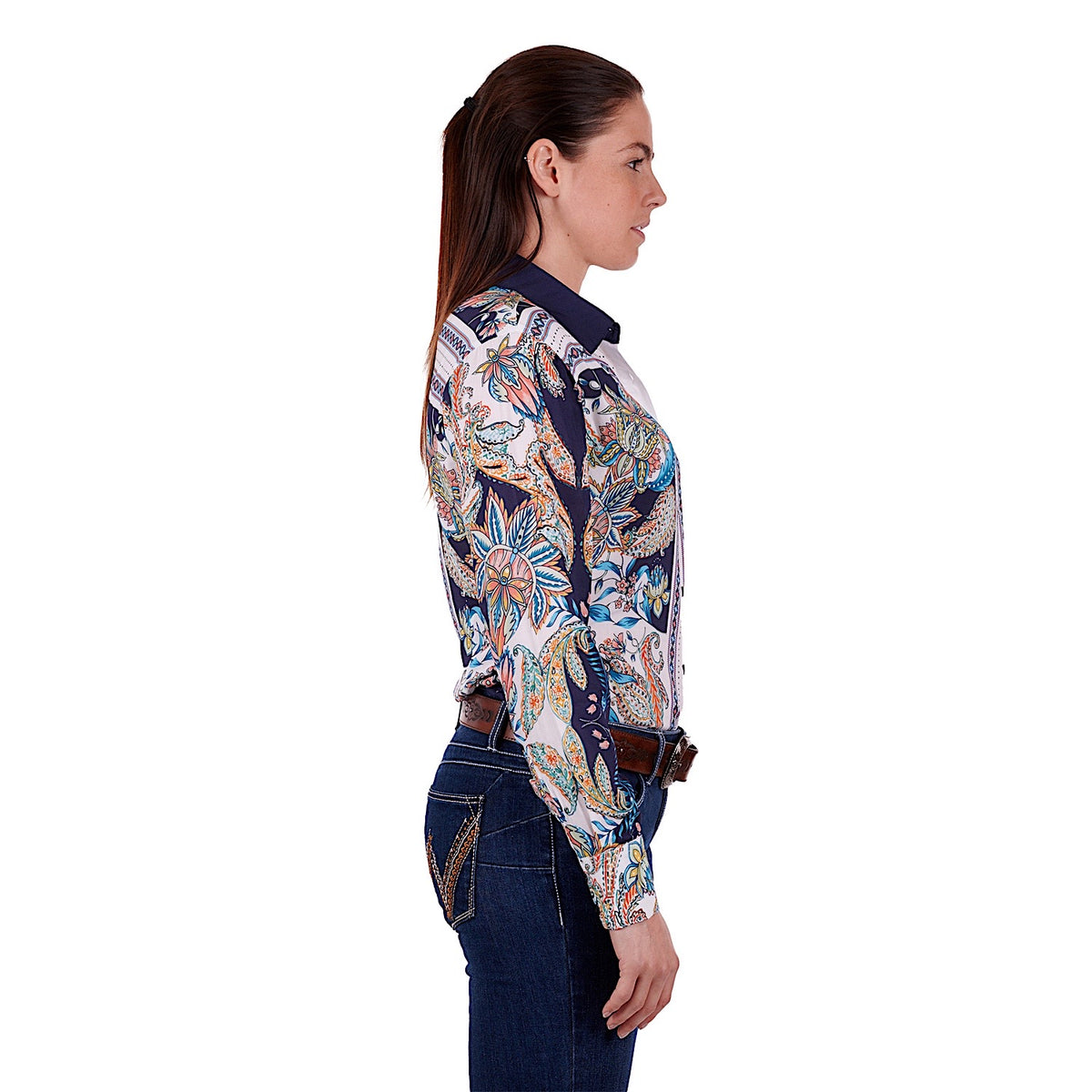 Wrangler Women's Randa Shirt Navy/Multi