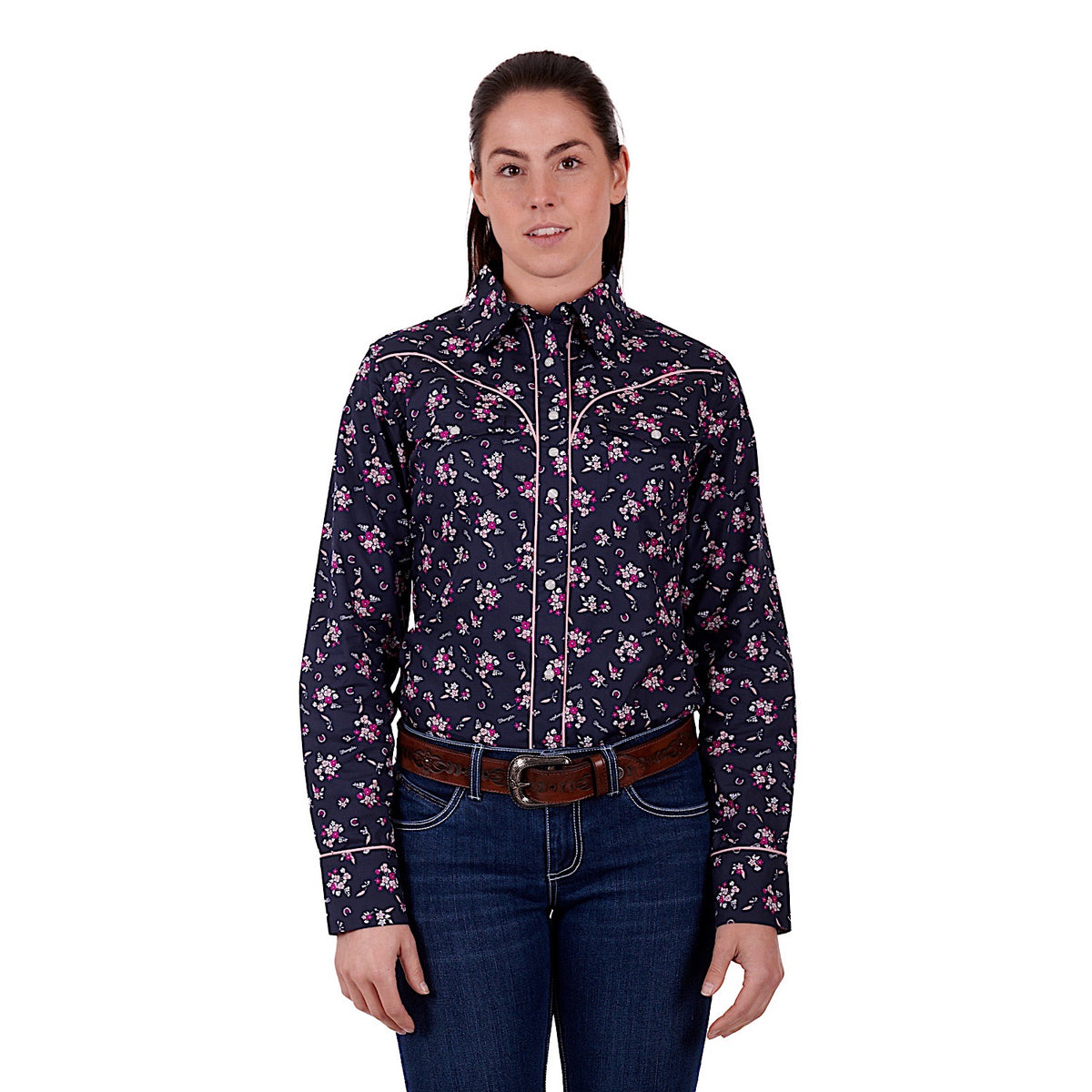 Wrangler Women's Norah Shirt Navy/Pink