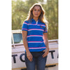 Pure Western Womens Emerie Polo-Blue/Pink