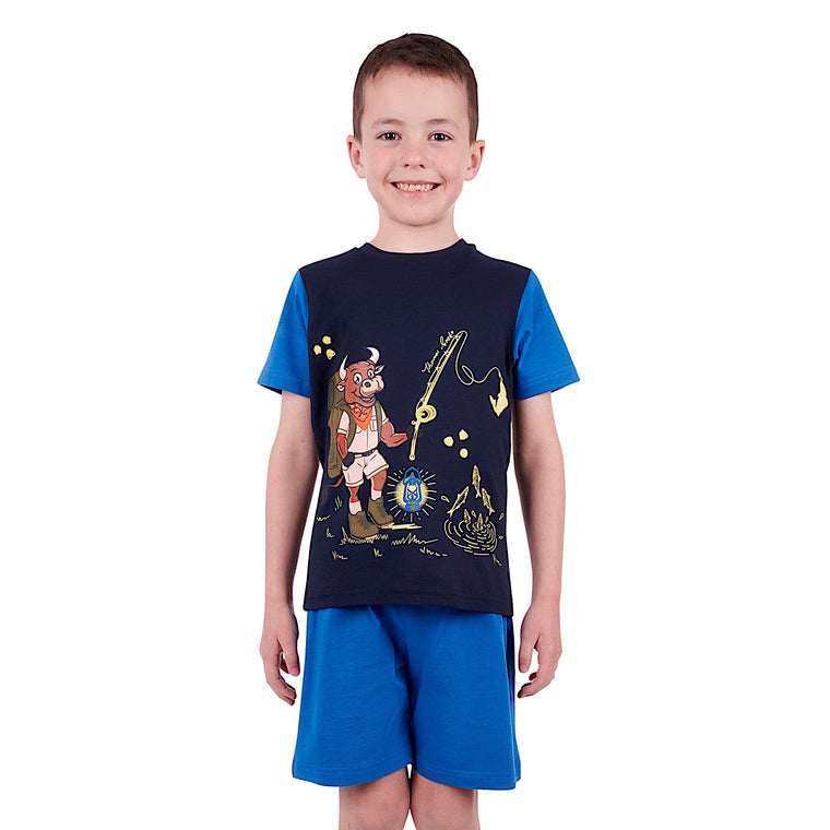 Thomas Cook Boys Gone Fishing S/S PJs Navy/Royal