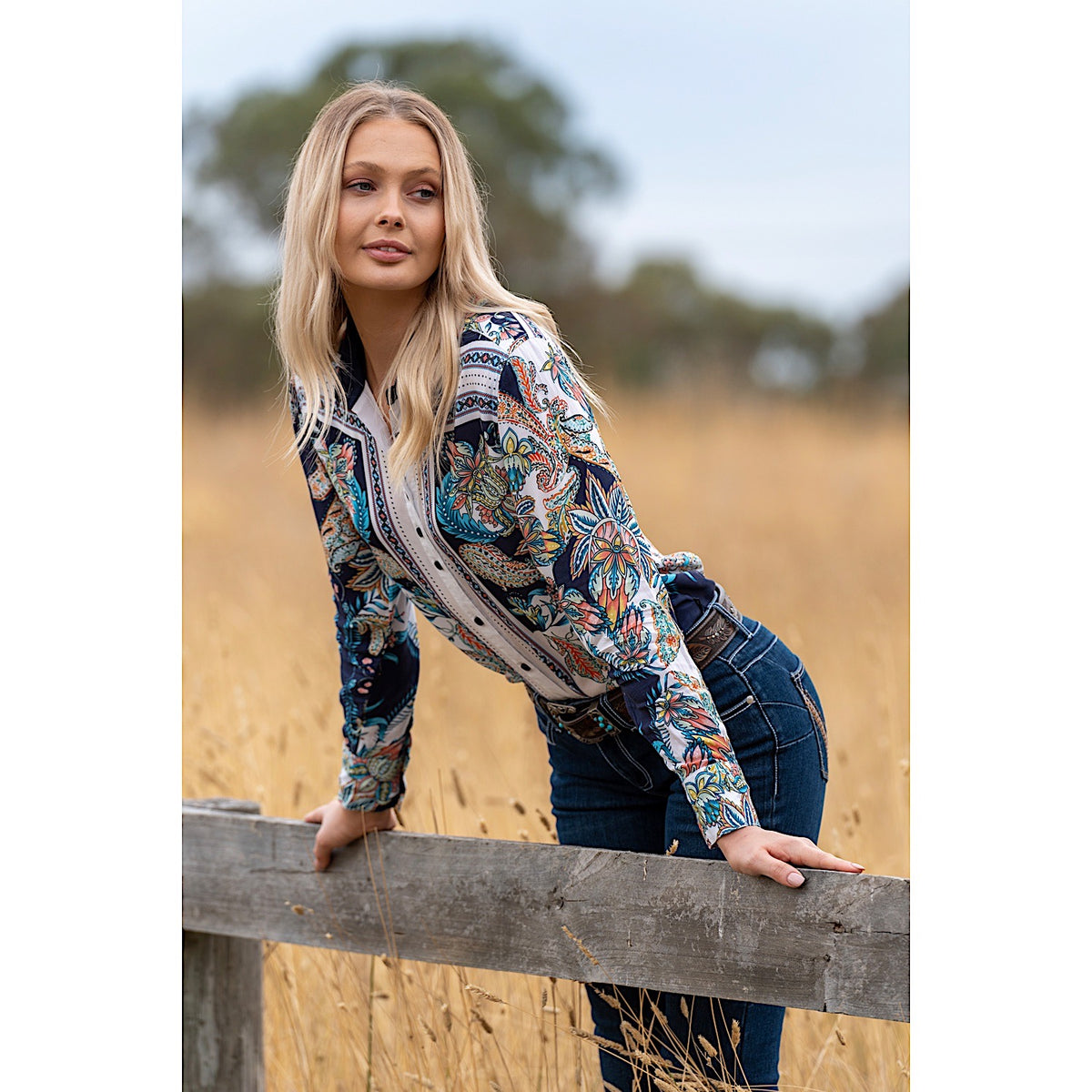 Wrangler Women's Randa Shirt Navy/Multi