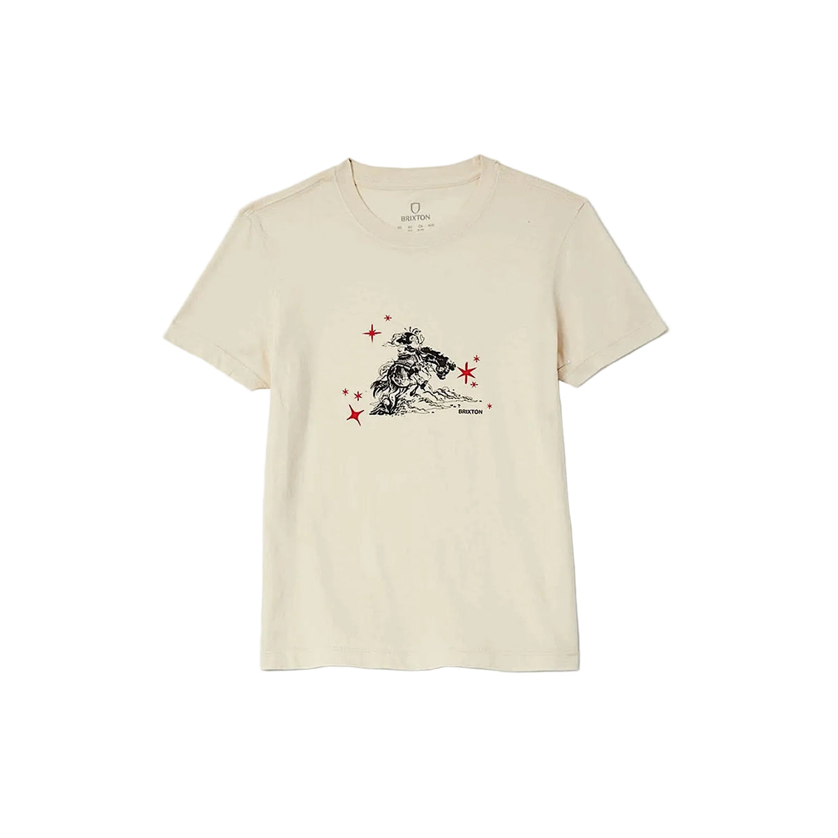 Brixton Women's Mid Century Ranch Slim Crew T-Shirt - Whitecap