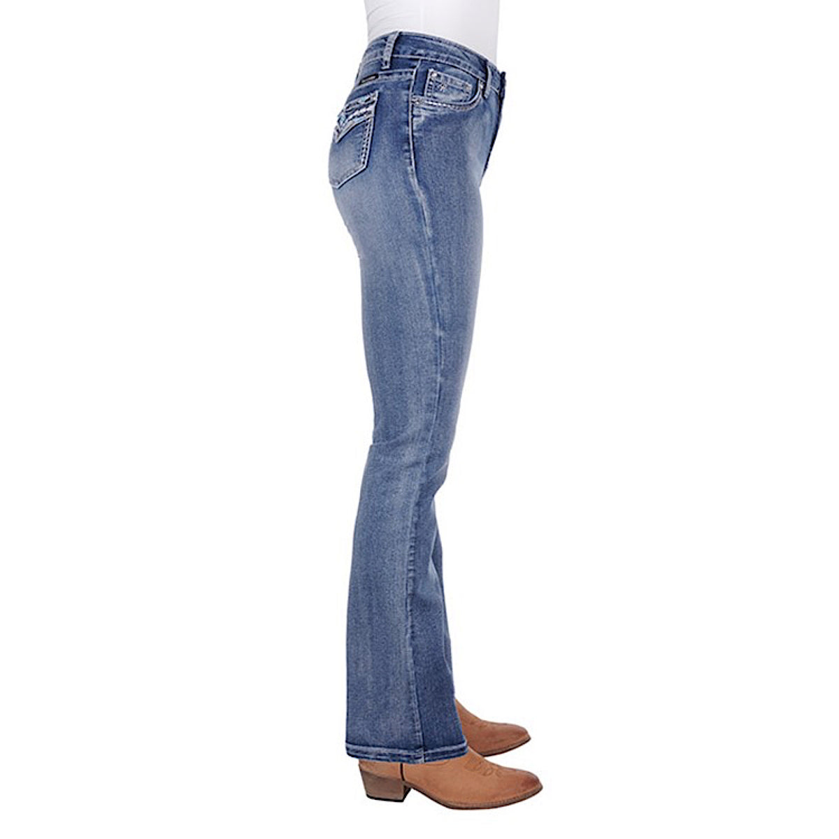 Pure Western Women's Jemma Hirise Boot Cut Jean 30 - Moonshine
